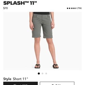 Kuhl 11” Green Cargo Shorts Size 18
